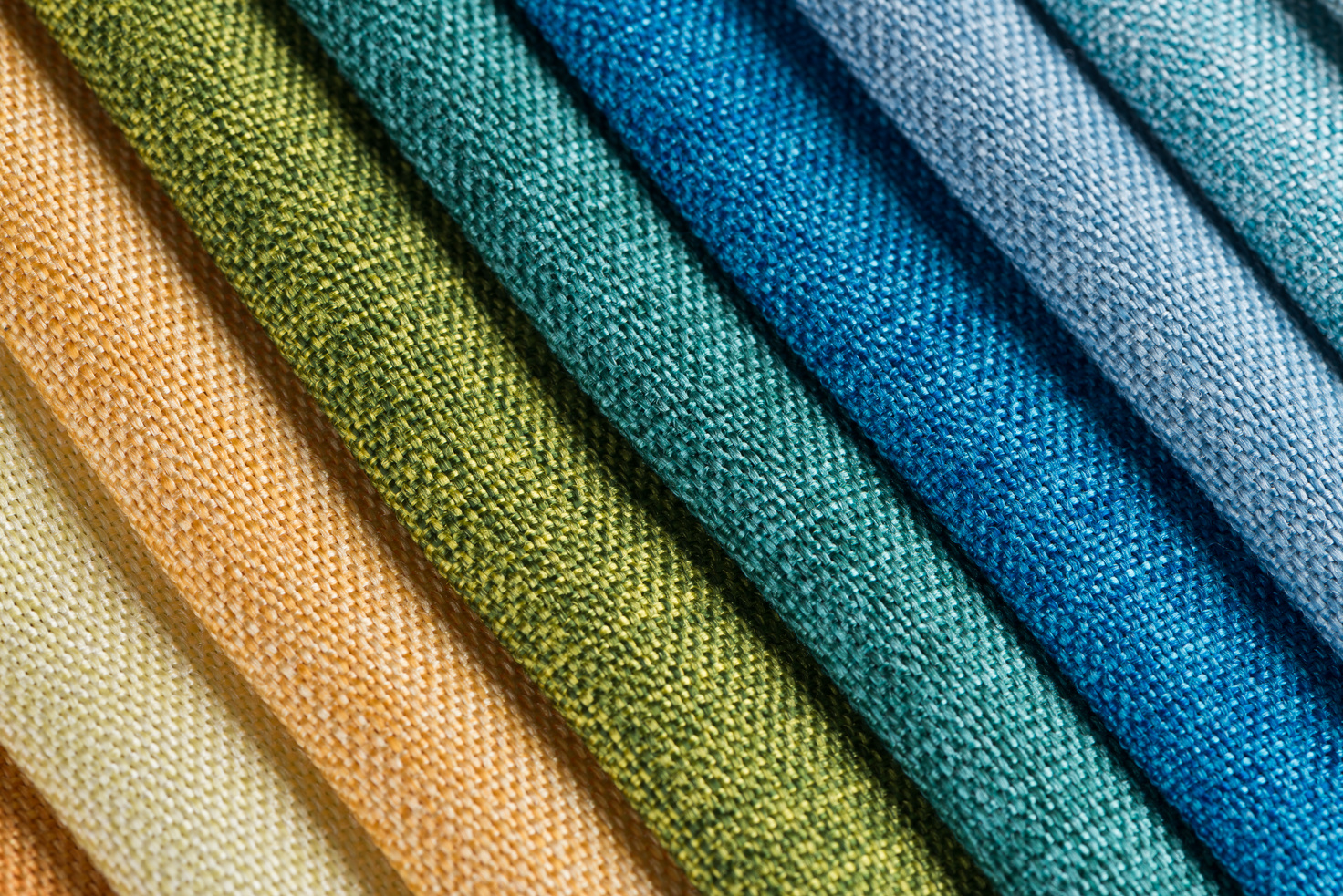 Multi color fabric texture samples